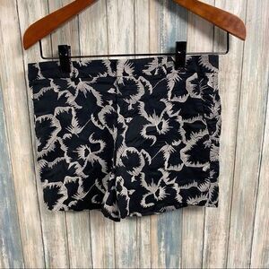 Black and White Patterned Women's Shorts